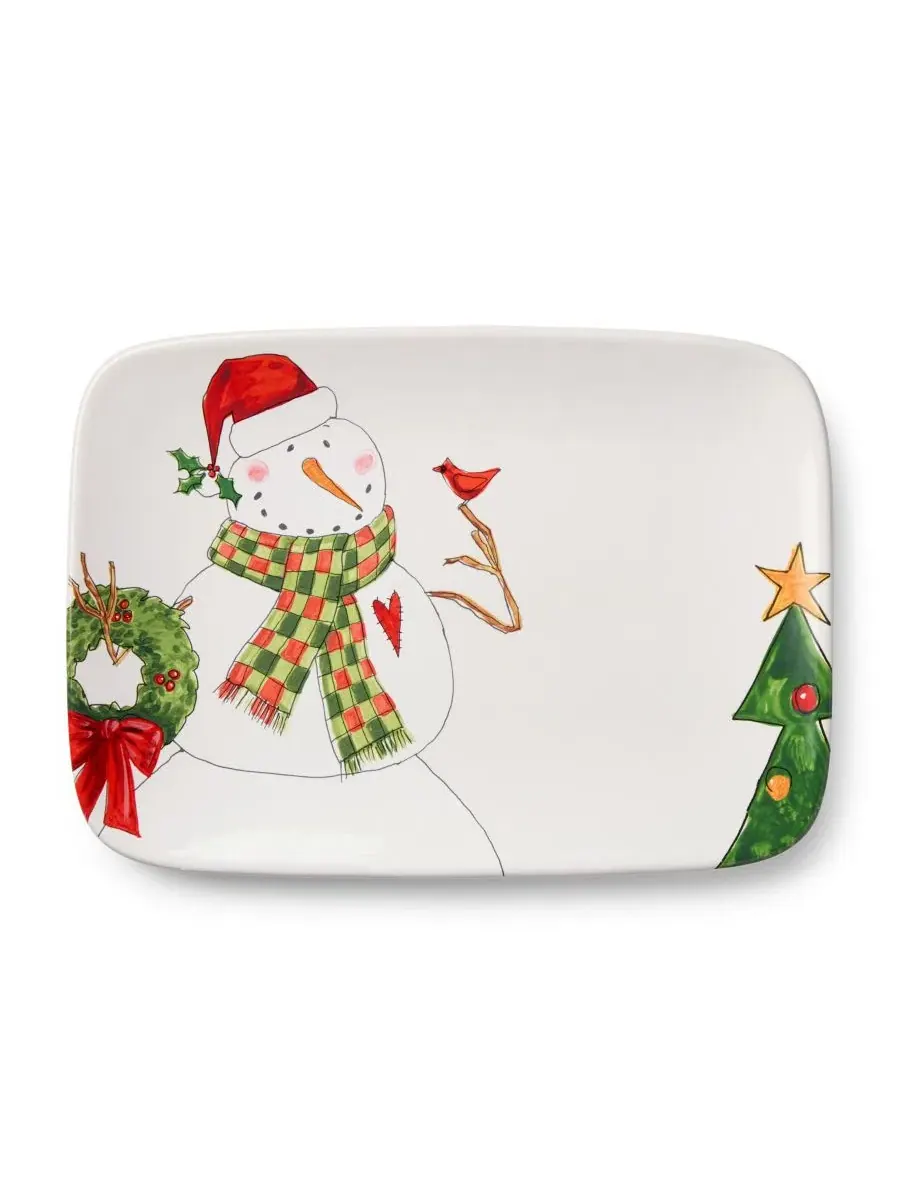 Прямоугольное блюдо Snowman Delight Certified International