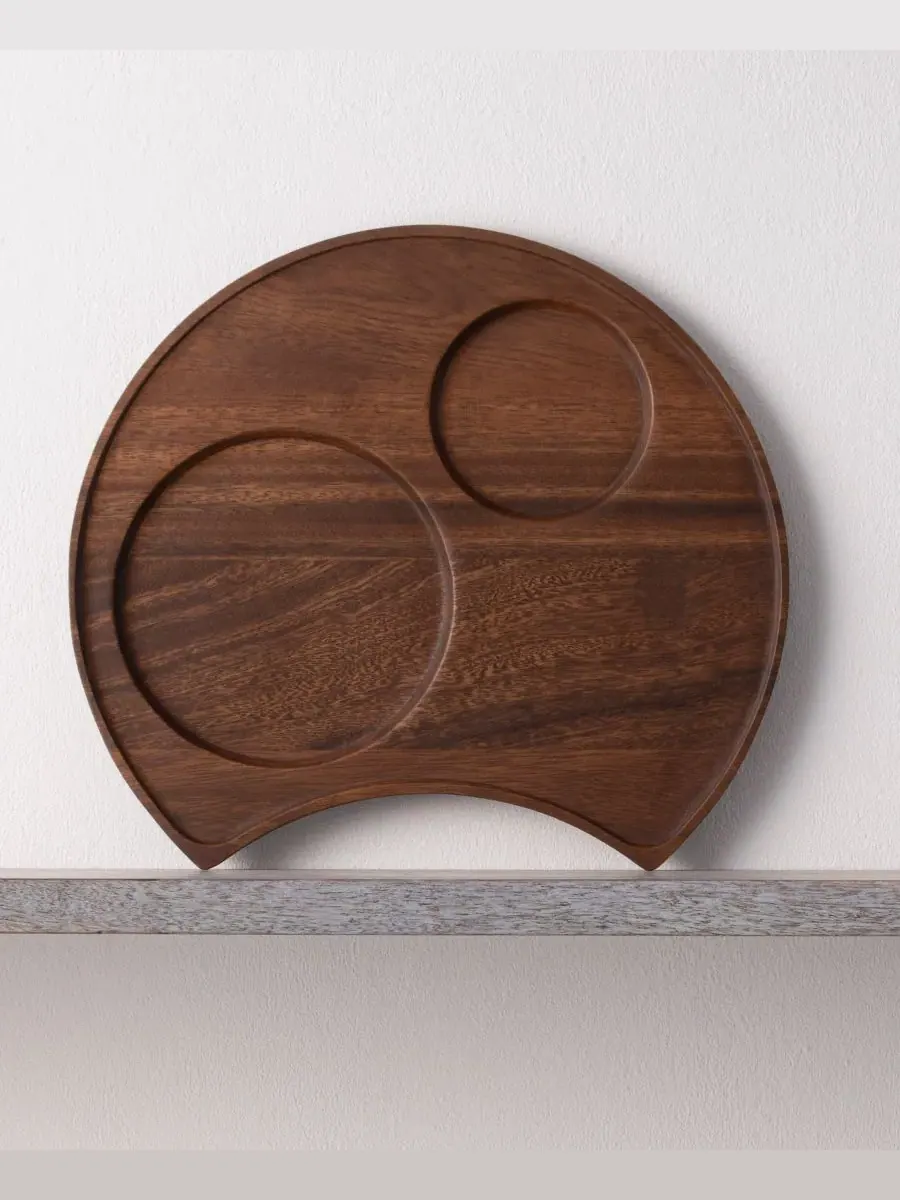 Поднос Noritake Kona Wood Crescent круглый 33 см — изображение 3 из 10, морилка для дерева