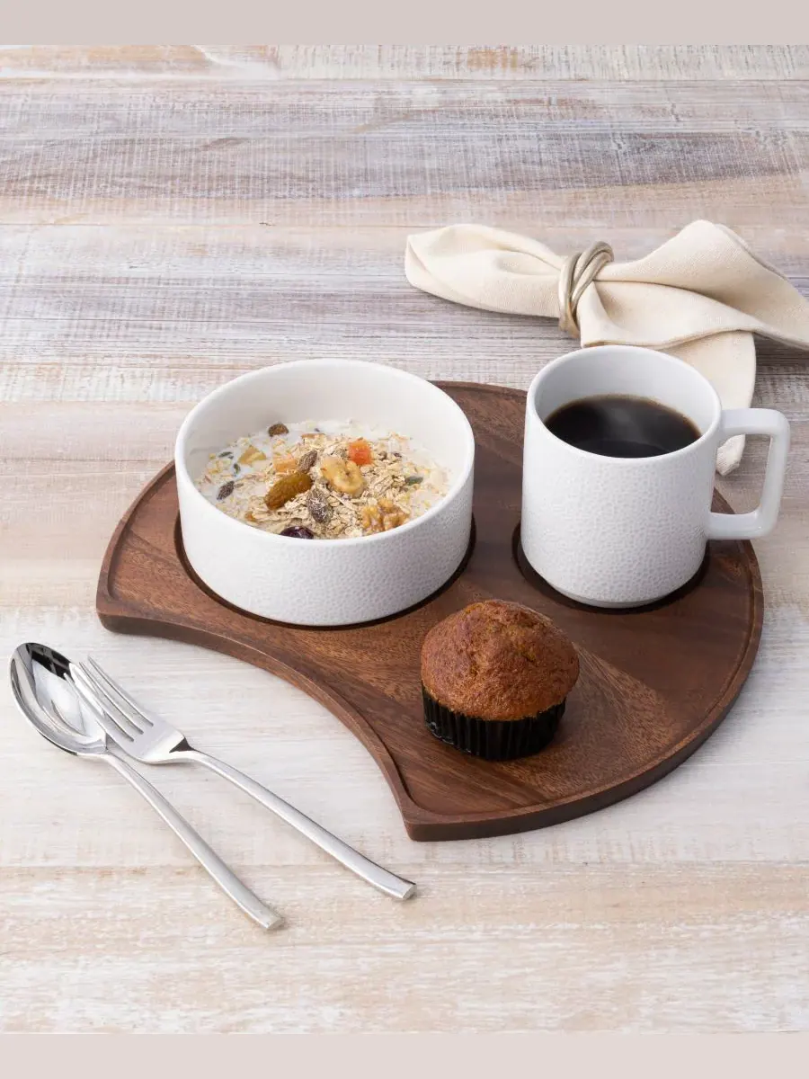 Поднос Noritake Kona Wood Crescent круглый 33 см — изображение 10 из 10, морилка для дерева