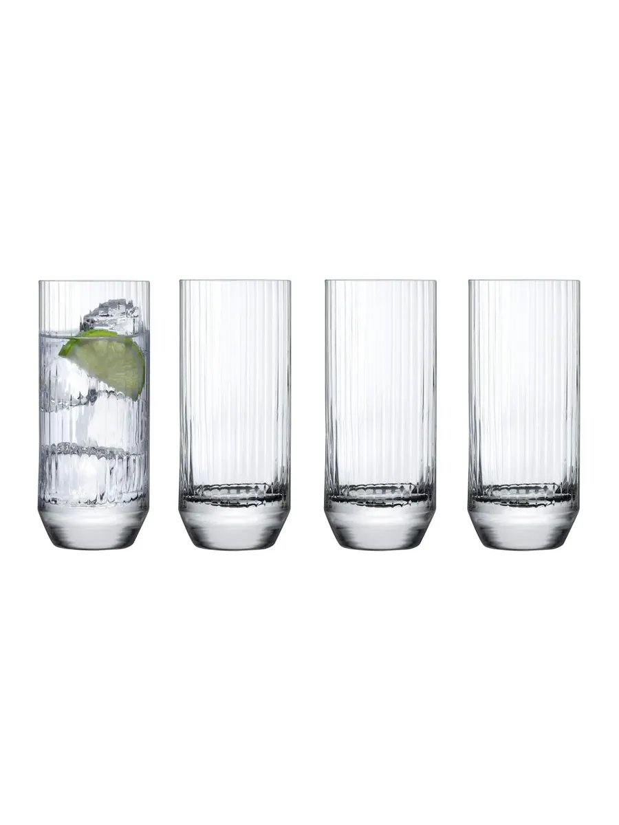 Набор из 4 высоких бокалов Big Top High Ball объемом 10,14 унций Nude Glass