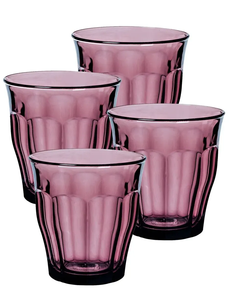 Набор из 4 стаканов Picardie Plum Duralex — изображение 1 из 5, сливавый
