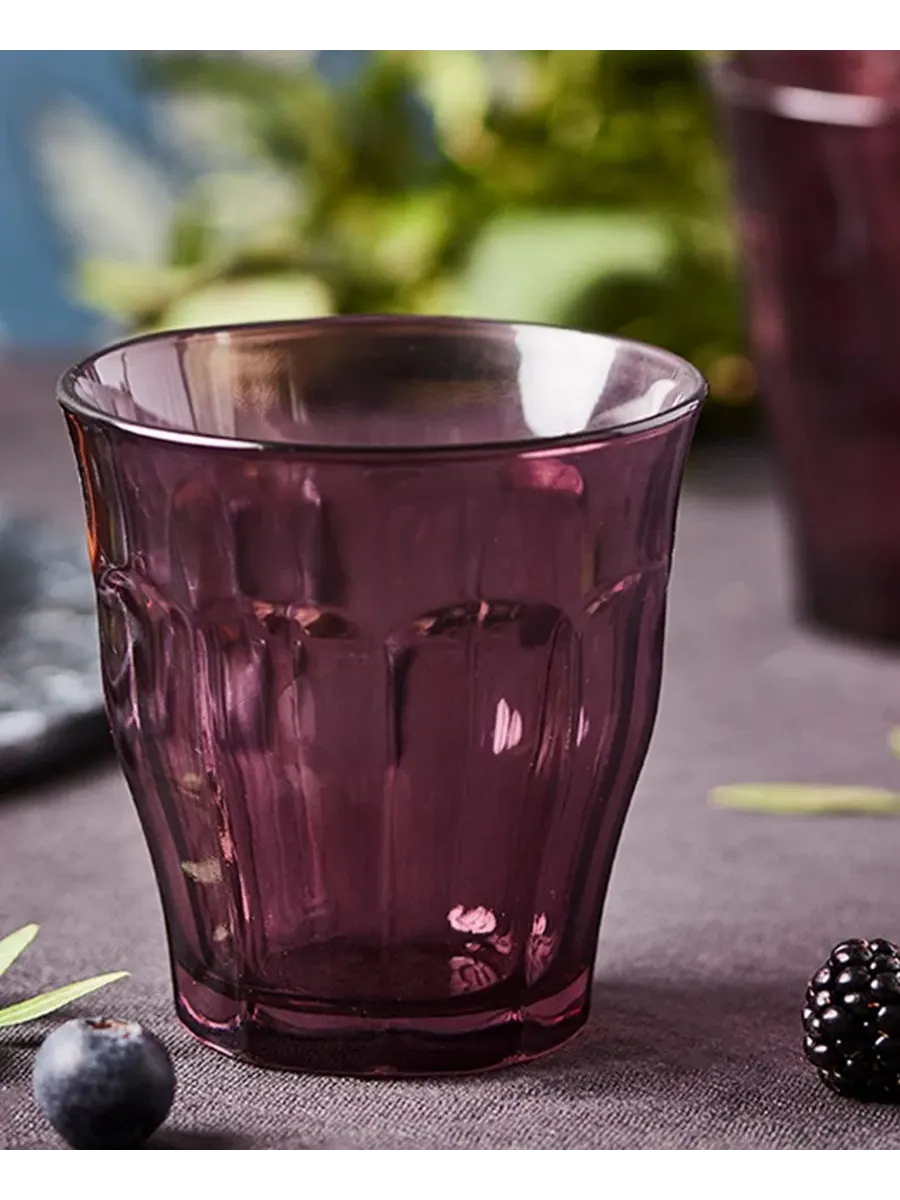 Набор из 4 стаканов Picardie Plum Duralex — изображение 3 из 5, сливавый