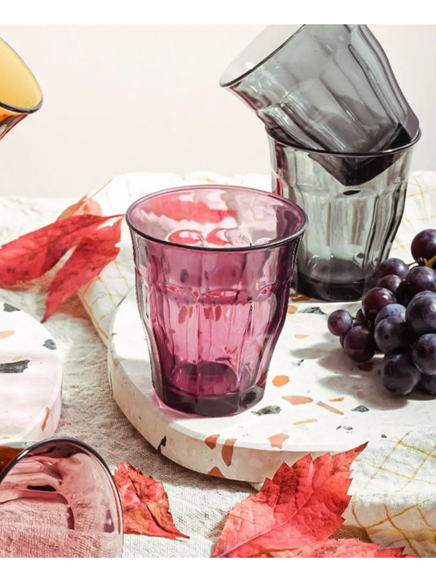 Набор из 4 стаканов Picardie Plum Duralex — изображение 4 из 5, сливавый