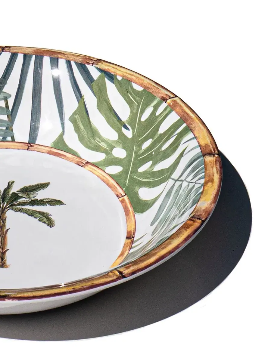 Сервировочная миска Rainforest Palm 35 см Abode Homewares — изображение 3 из 3, зеленый