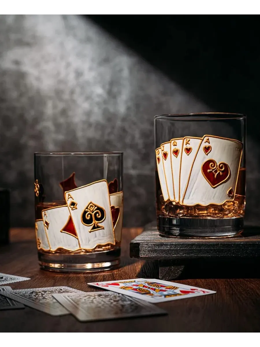 Набор из 2 бокалов для виски Casino The Wine Savant — изображение 3 из 5, прозрачный