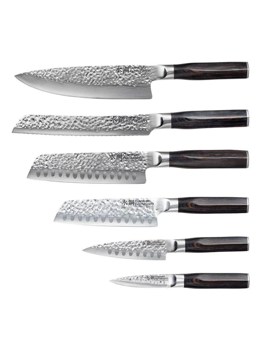 Набор ножей Damashiro Emperor Shi с подставкой, 7 предметов Cuisine::pro, — изображение 2 из 7, нет цвета