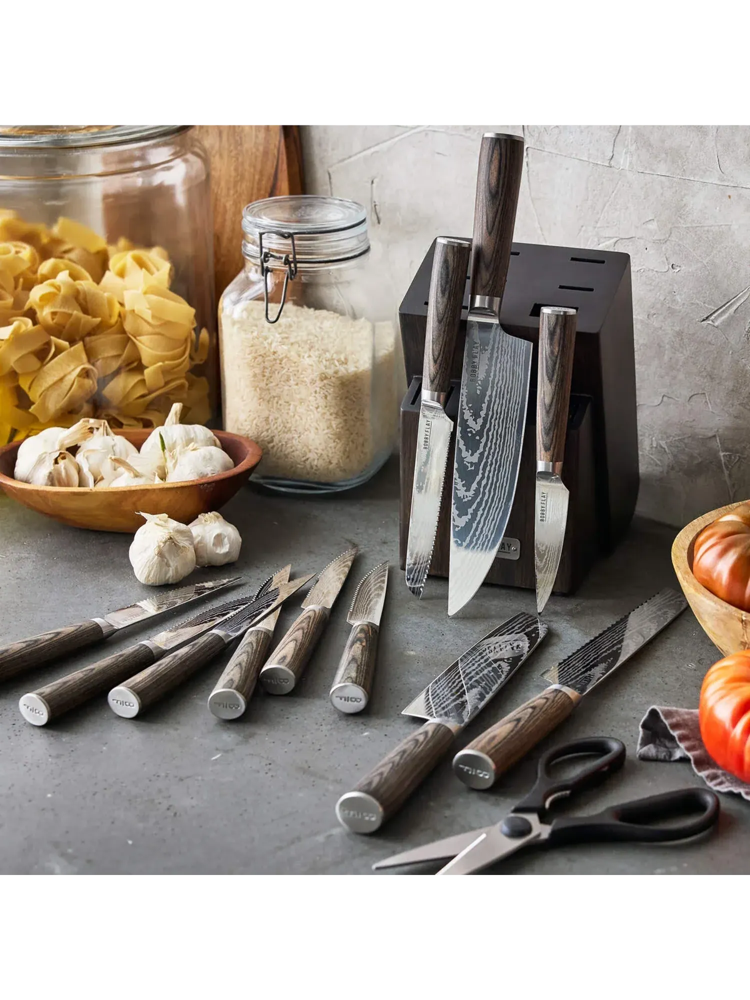 Набор кухонных ножей в блоке GreenPan x Bobby Flay, 13 предметов — изображение 11 из 11, коричневый