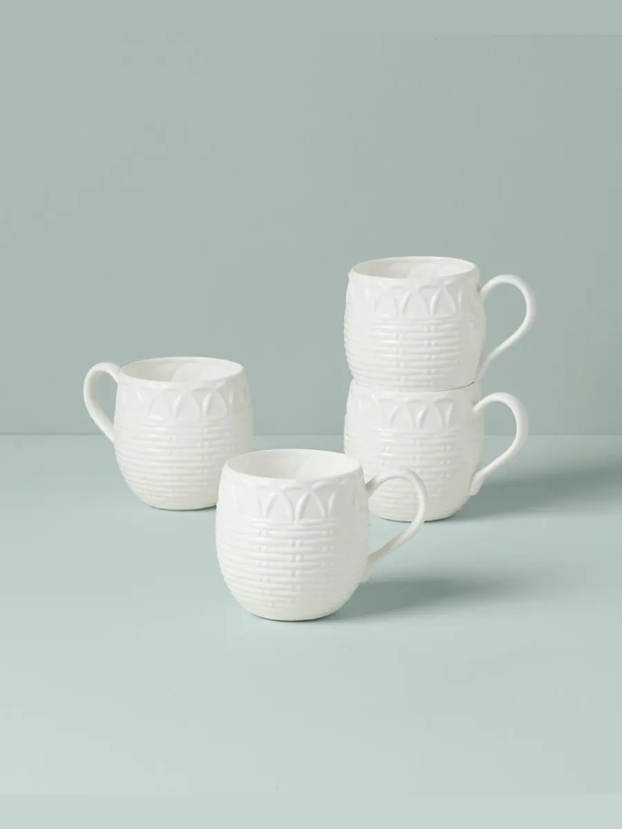 Набор из 4 кружек Wicker Creek Lenox — изображение 2 из 3, белый