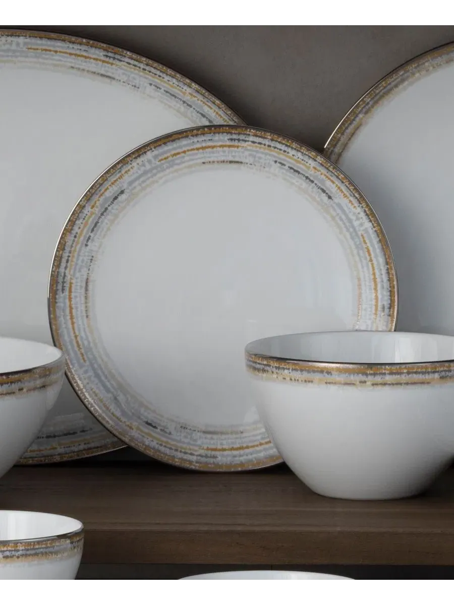 Набор из 4 салатных тарелок Raylan, диаметр 21 см Noritake — изображение 5 из 10, белый
