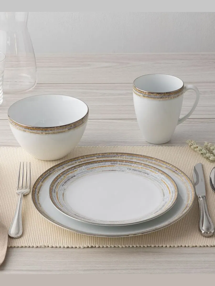 Набор из 4 салатных тарелок Raylan, диаметр 21 см Noritake — изображение 6 из 10, белый