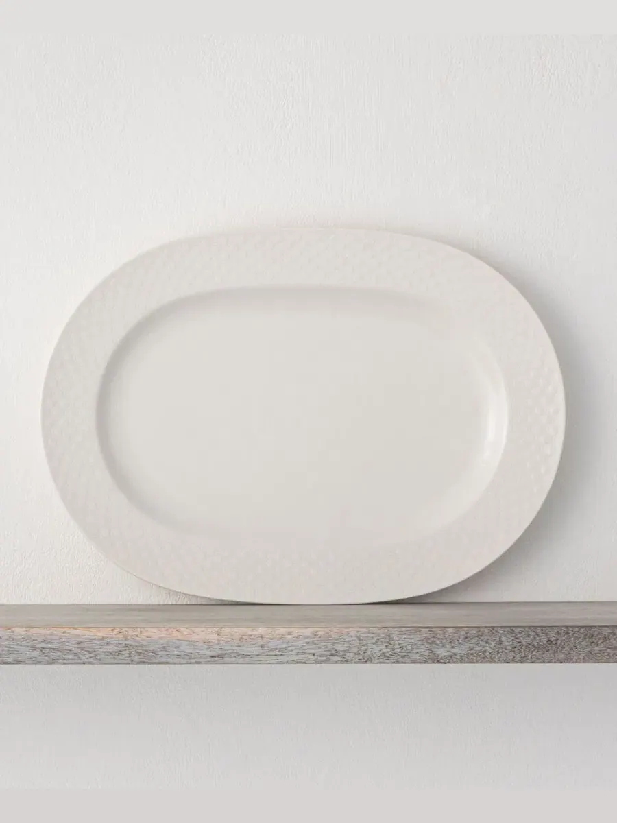 Овальное блюдо Kikko 36 см Noritake — изображение 2 из 4, белый