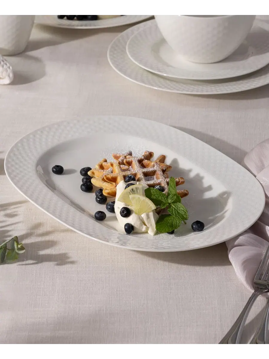 Овальное блюдо Kikko 36 см Noritake — изображение 4 из 4, белый