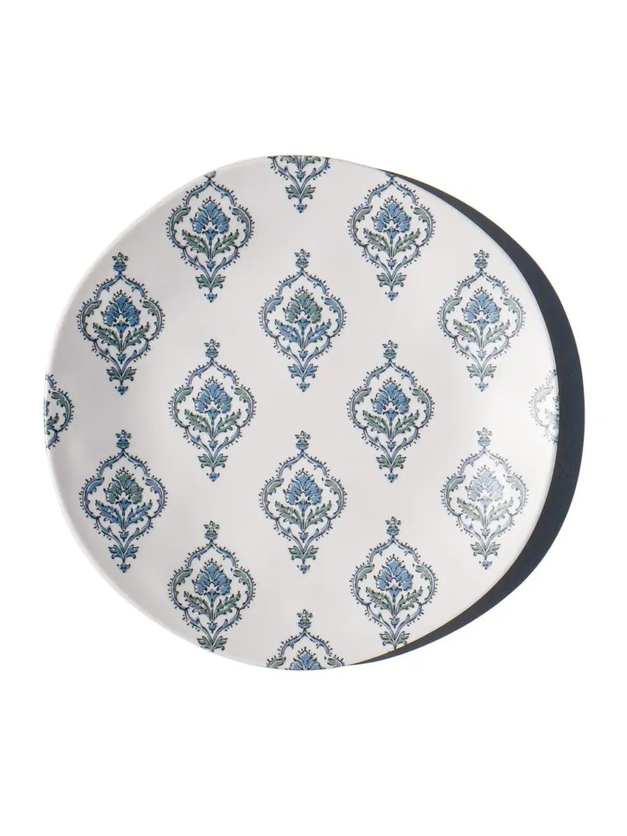 Набор из 6 обеденных тарелок Kashmir, 26 см, NewWave Melamine Abode Homewares — изображение 2 из 5, синий