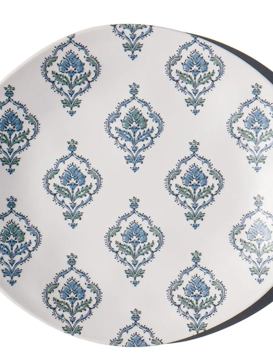 Набор из 6 обеденных тарелок Kashmir, 26 см, NewWave Melamine Abode Homewares — изображение 3 из 5, синий