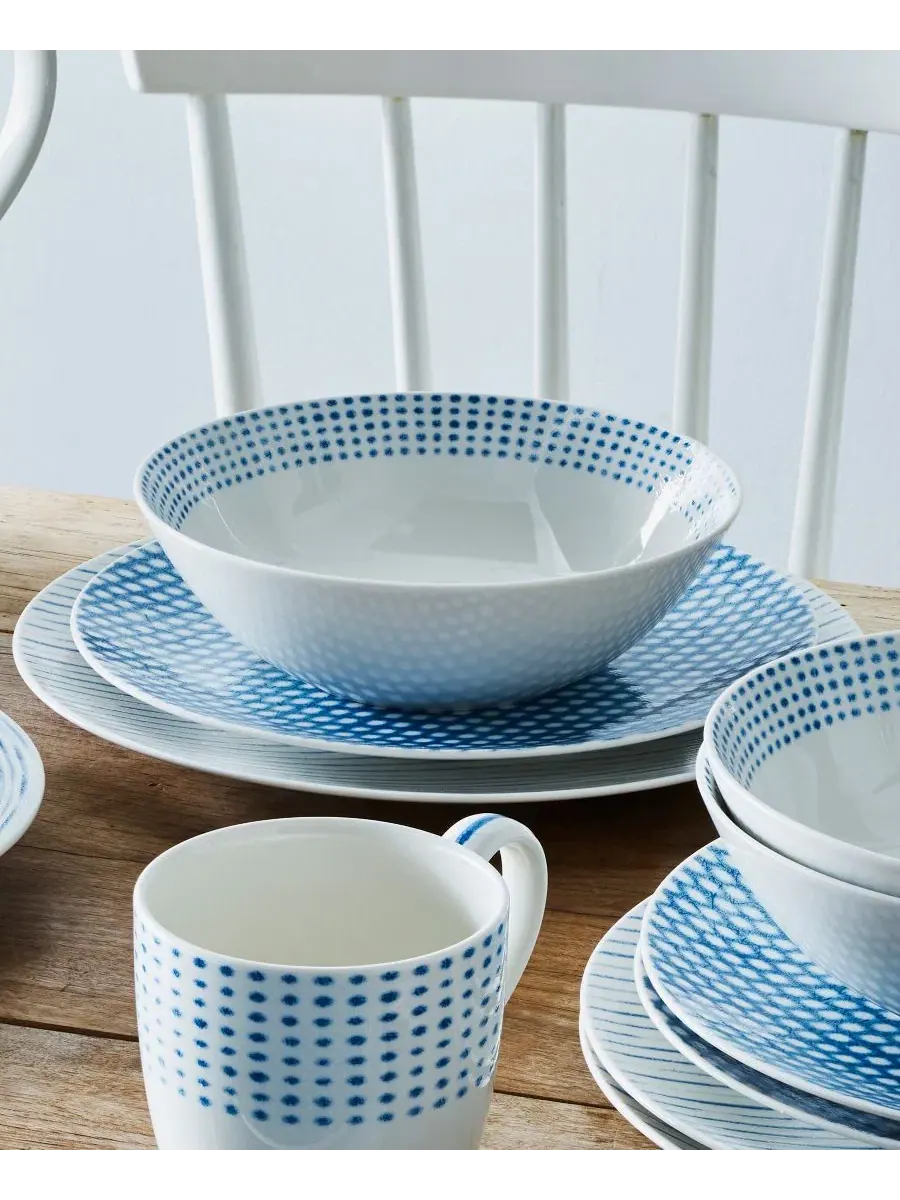 Набор посуды Hammock Rim Collection Noritake — изображение 3 из 3, синий
