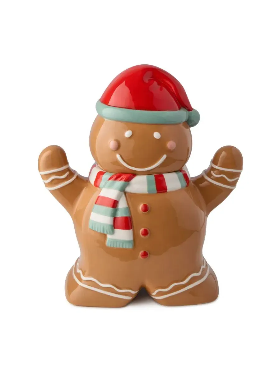 Кувшин для печенья 3D Christmas Whimsy Gingerbread, 2.1 л Certified International — изображение 1 из 4, мульти