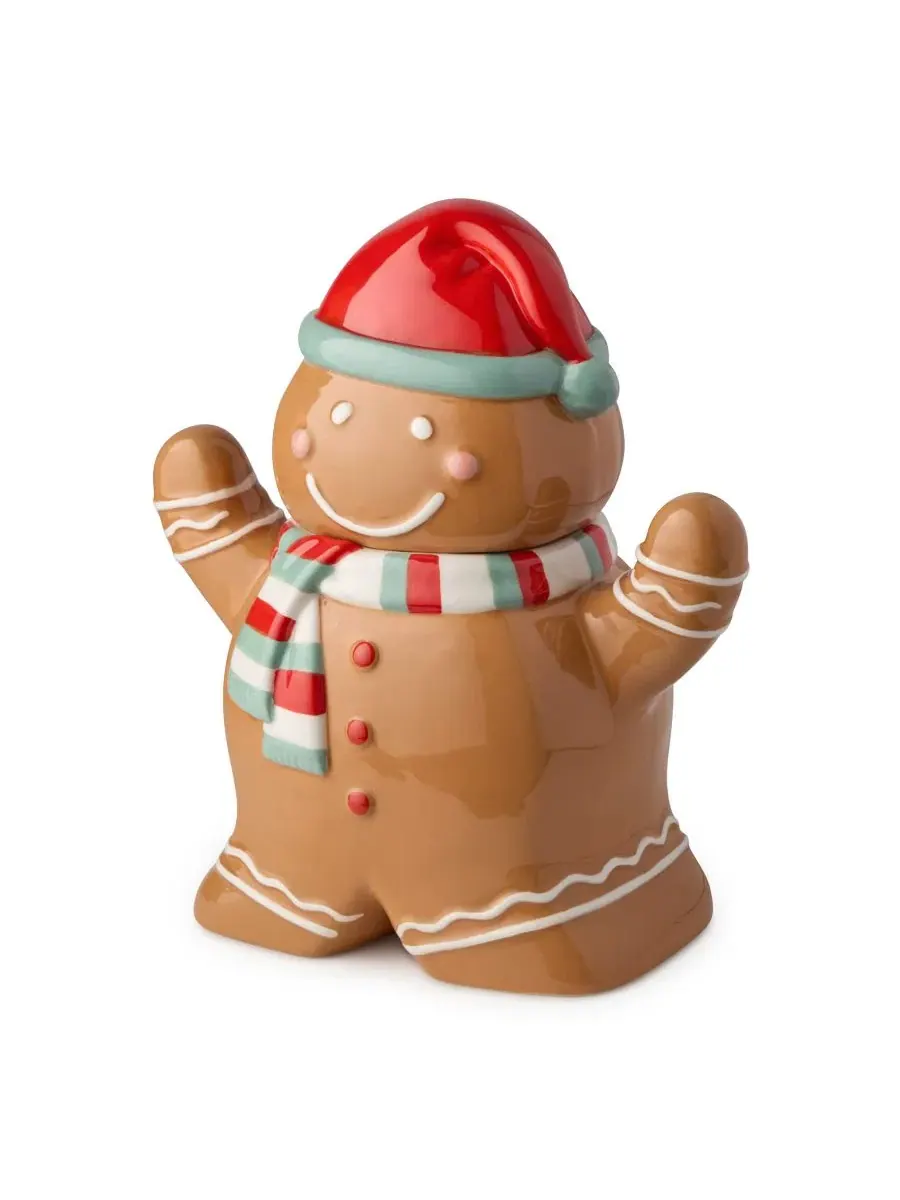 Кувшин для печенья 3D Christmas Whimsy Gingerbread, 2.1 л Certified International — изображение 2 из 4, мульти