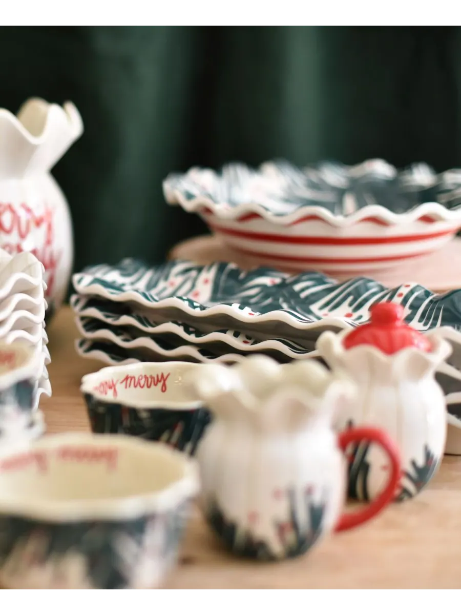 Тонкий поднос с оборками «Бальзам и ягоды» Coton Colors — изображение 3 из 3, зеленый