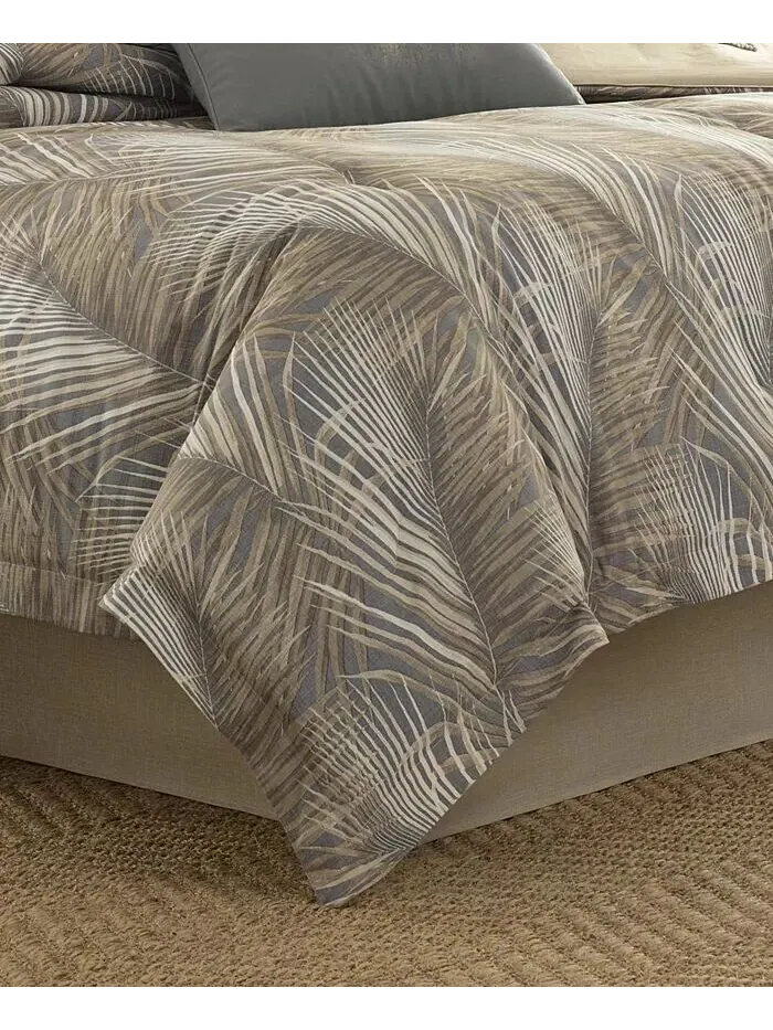 Двусторонний комплект одеял Tommy Bahama из рафии Palms, королева Tommy Bahama Home — изображение 5 из 6, коричневый