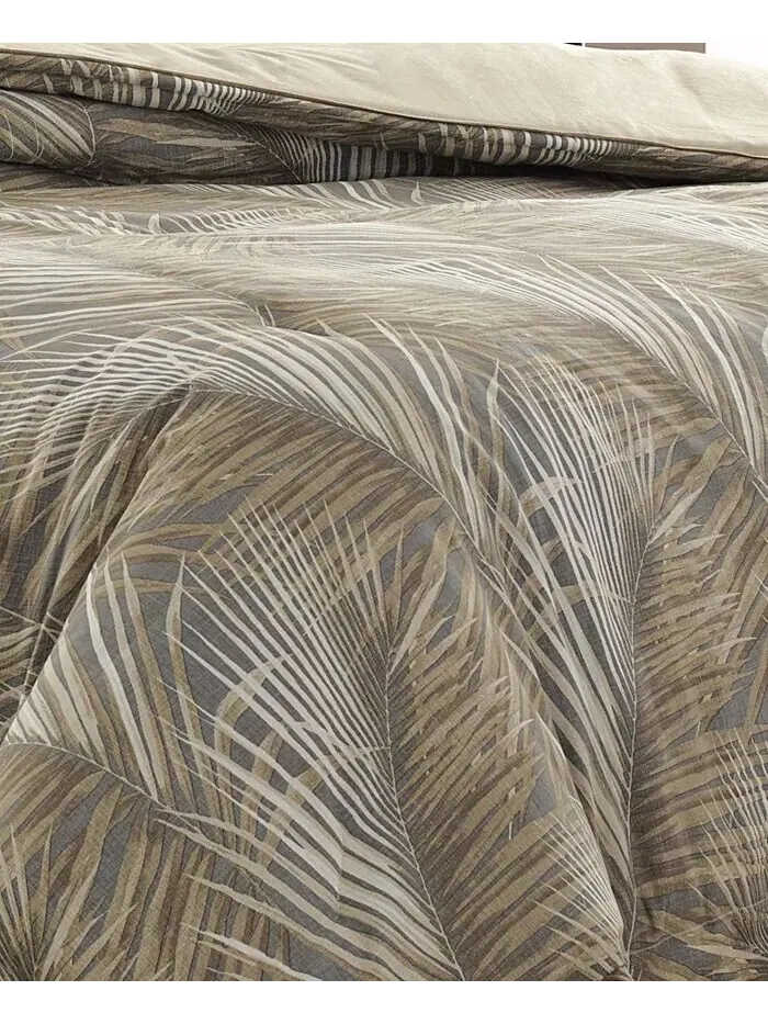 Двусторонний комплект одеял Tommy Bahama из рафии Palms, королева Tommy Bahama Home — изображение 6 из 6, коричневый