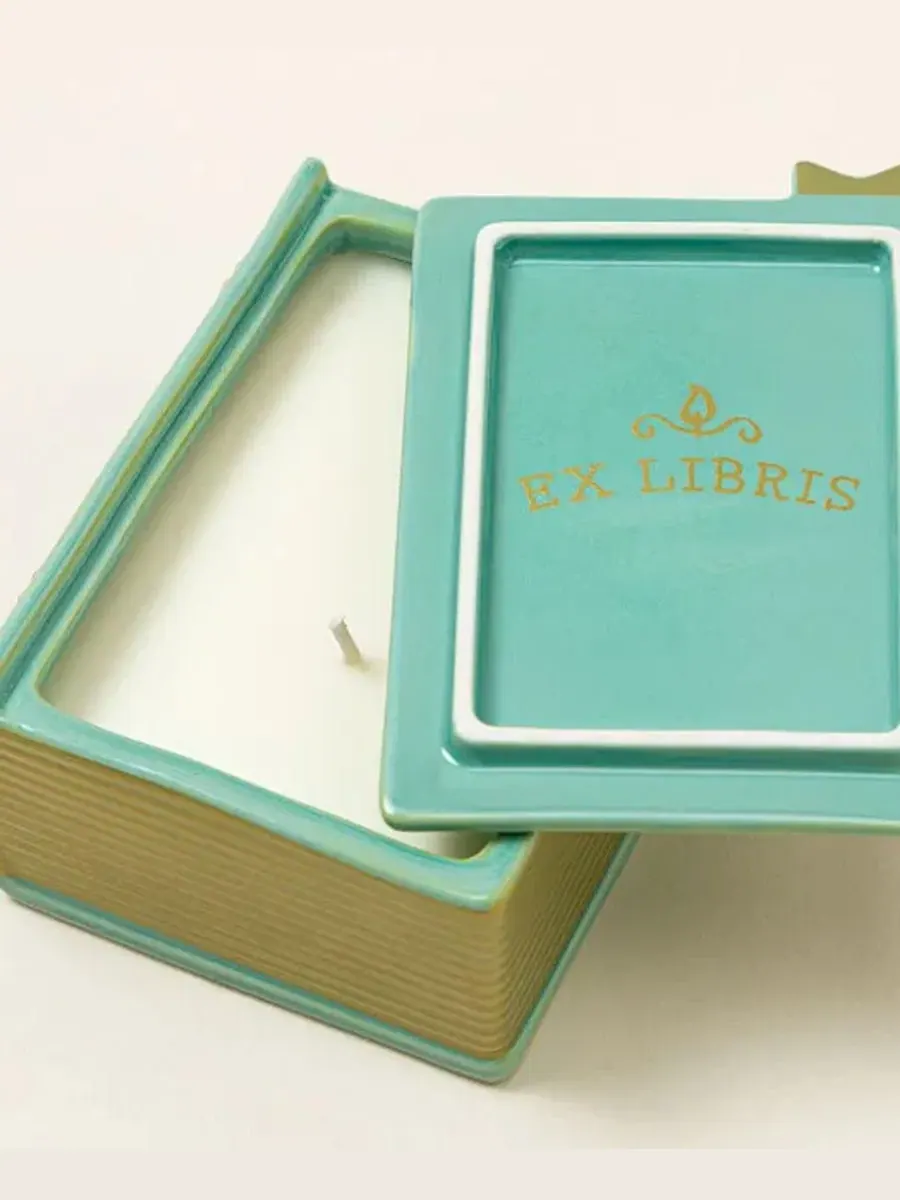 Фарфоровая свеча в виде книги «Легкое чтение», 255 мл Uncommon Goods — изображение 3 из 4, зеленый