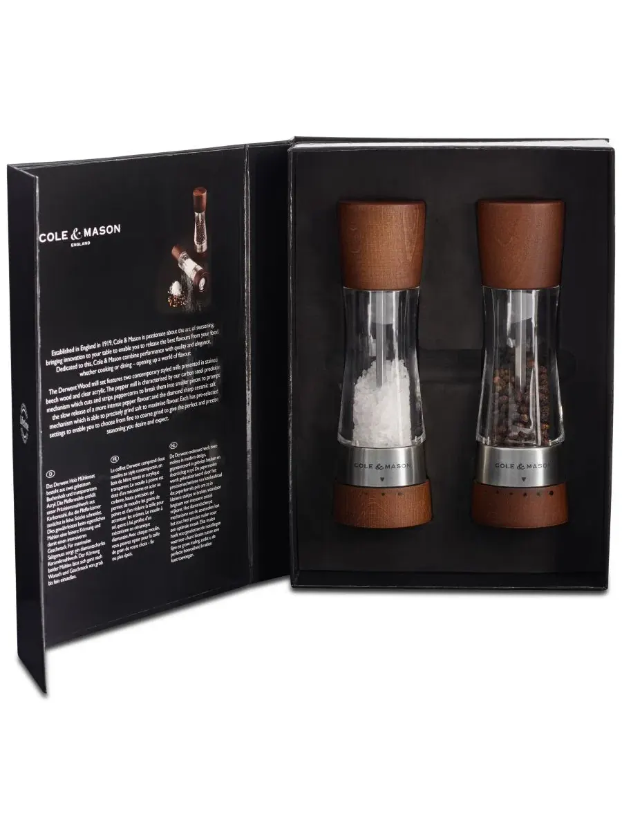 Подарочный набор мельниц для соли и перца Derwent Forest Wood Cole & Mason — изображение 8 из 10, коричневый