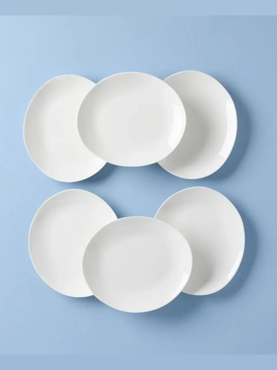Набор из 6 тарелок для десерта Lenox, Bone China — изображение 3 из 3, белый
