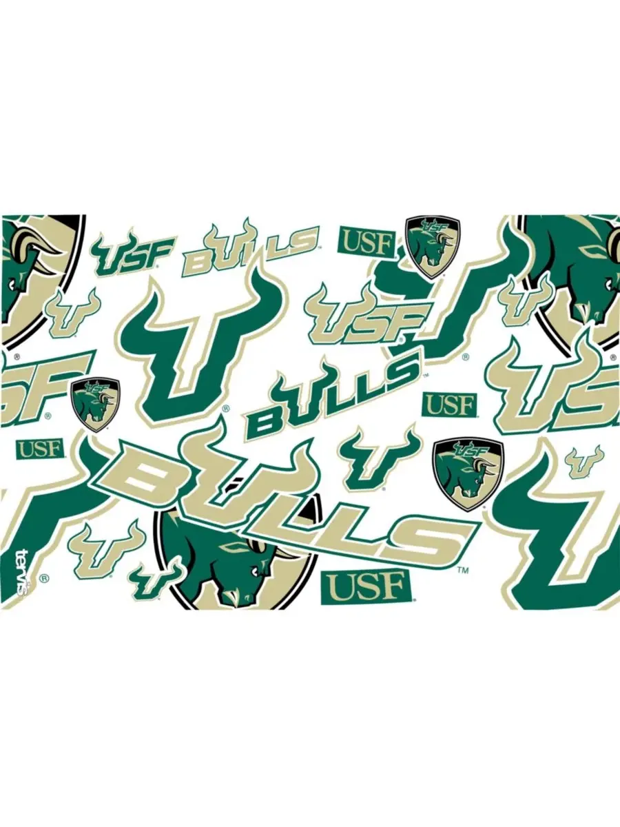 Набор из 4 стаканов Tervis с эмблемой South Florida Bulls, 16 унций, South Florida Bulls 4-Pack — изображение 5 из 5