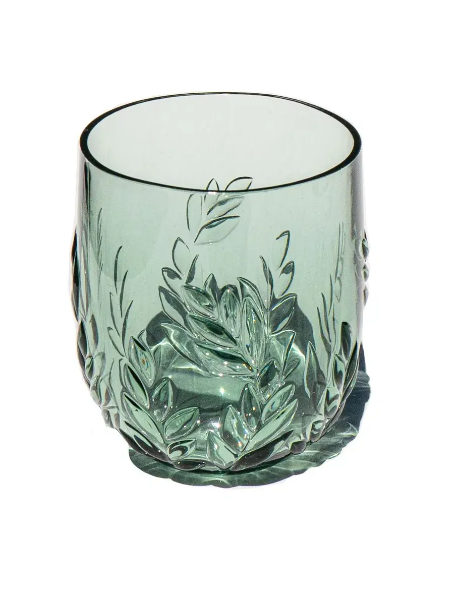 Набор из 6 бокалов для вина без ножки с тисненым листом Abode Homewares — изображение 2 из 4, шалфейный