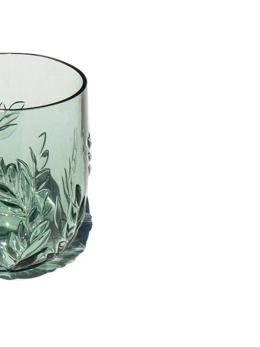 Набор из 6 бокалов для вина без ножки с тисненым листом Abode Homewares — изображение 3 из 4, шалфейный