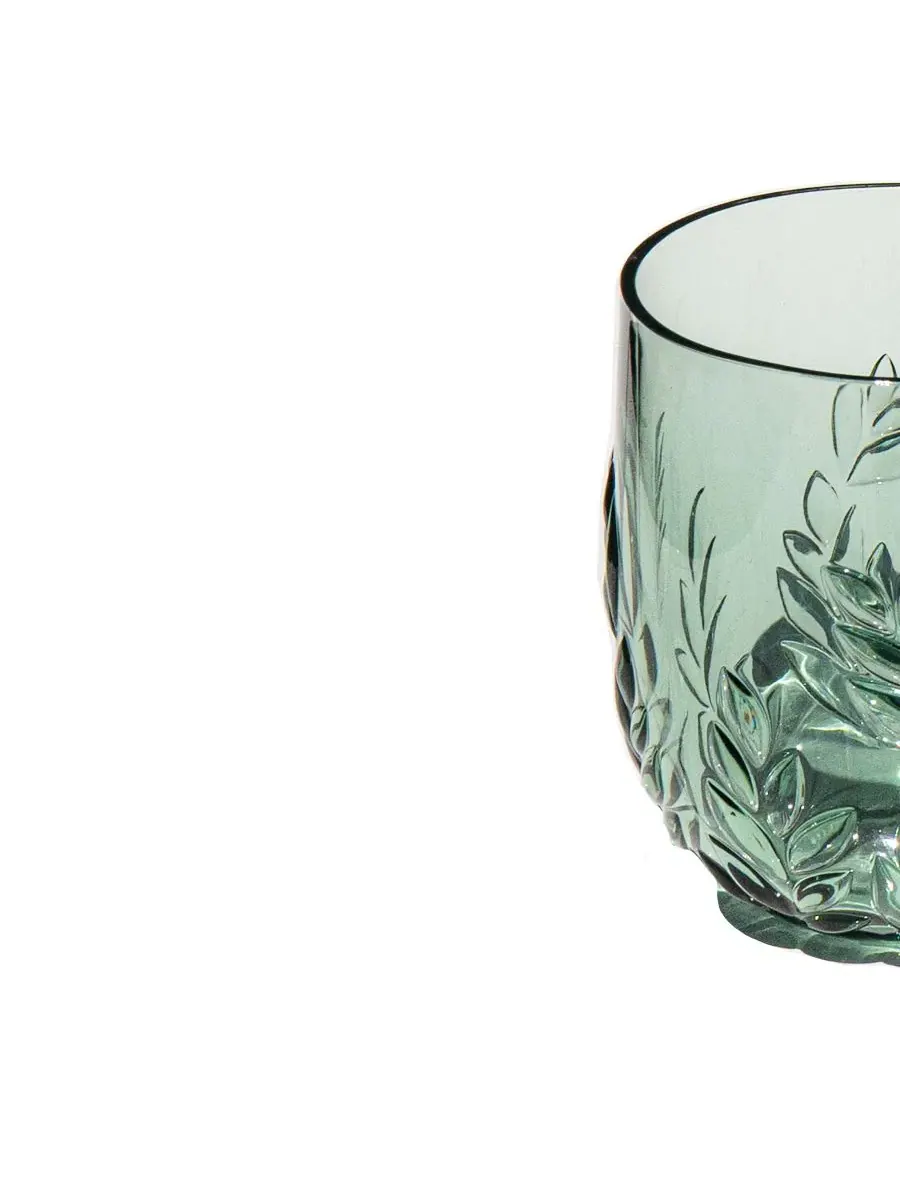 Набор из 6 бокалов для вина без ножки с тисненым листом Abode Homewares — изображение 4 из 4, шалфейный