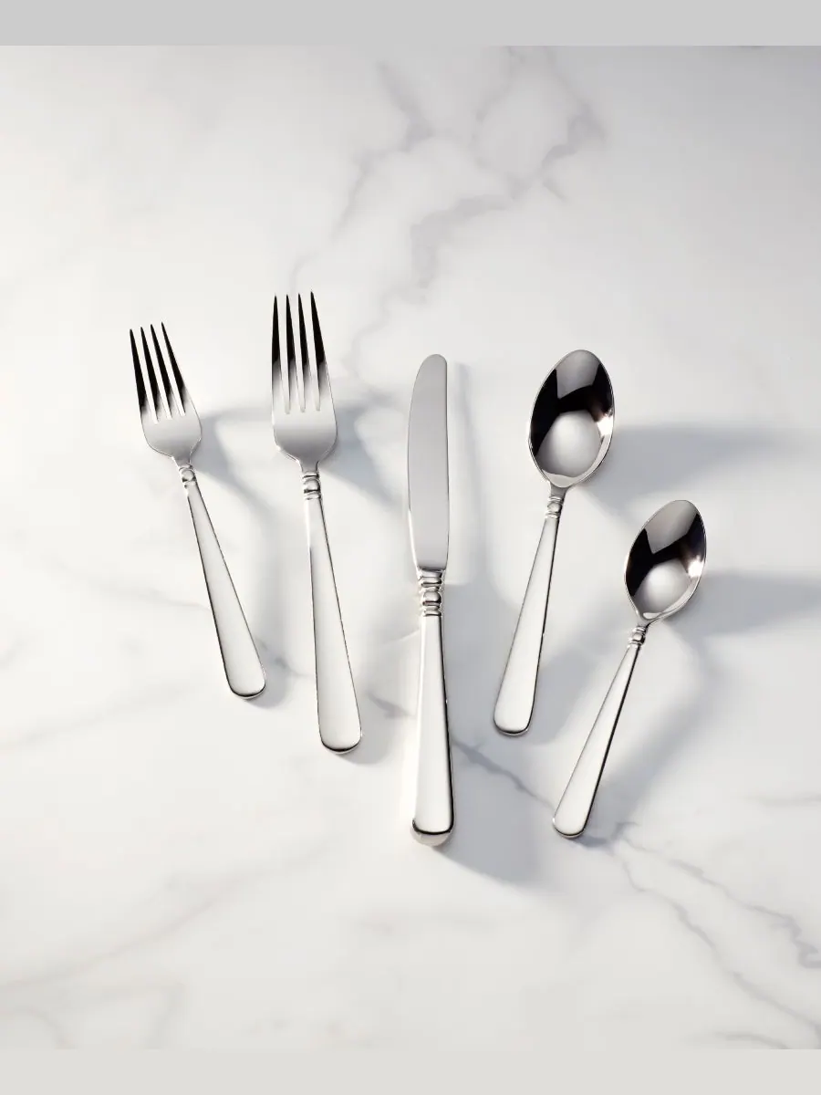 Набор столовых приборов Pearl Platinum из 20 предметов, на 4 персоны Lenox — изображение 2 из 3, серебристый