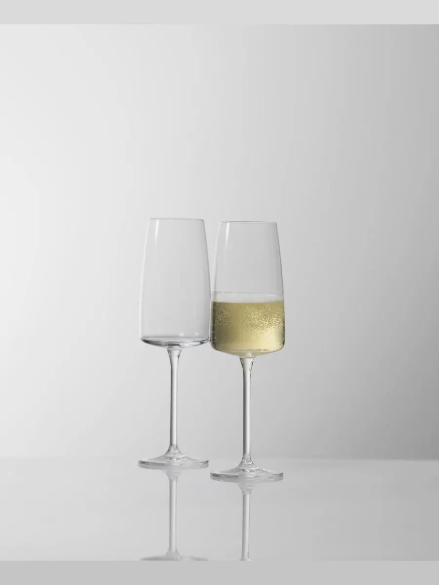 Набор из 6 бокалов для шампанского Sensa объемом 13,1 унции Zwiesel Glas — изображение 4 из 10, прозрачный
