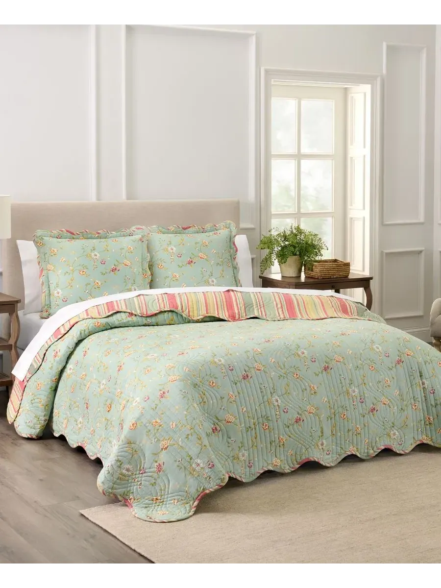 Комплекты хлопковых стеганых одеял Garden Glitz Waverly