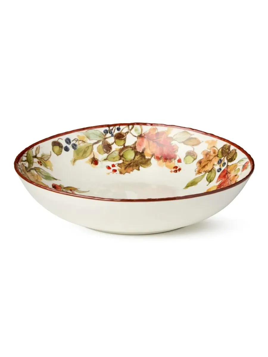 Сервировочная миска Autumn Meadows, 13 дюймов, 3.5 л, керамическая Certified International — изображение 2 из 4, мульти