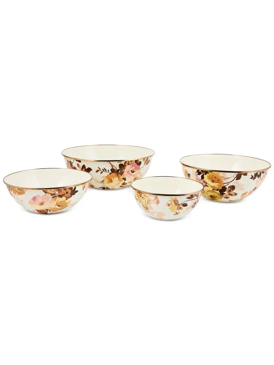 Миска для подачи Wild Rose White Medium Everyday Bowl MacKenzie-Childs — изображение 2 из 4, белый