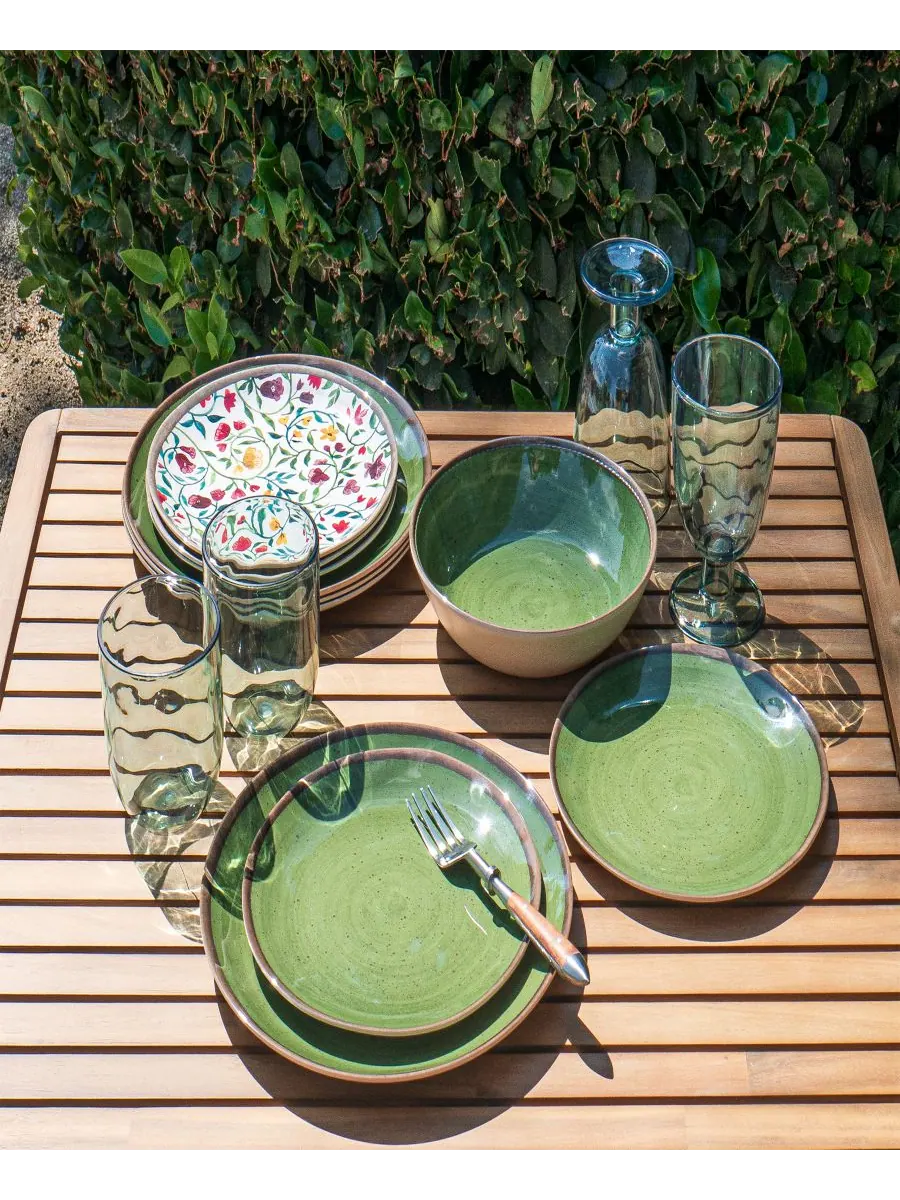 Набор из 6 салатниц от Retreat Pottery, на 6 персон Abode Homewares — изображение 4 из 5, зеленый