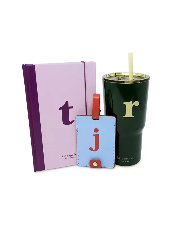 Стакан из нержавеющей стали Just Mine Initial, 20 унций, Нью-Йорк, р Kate Spade — изображение 2 из 2, зеленый