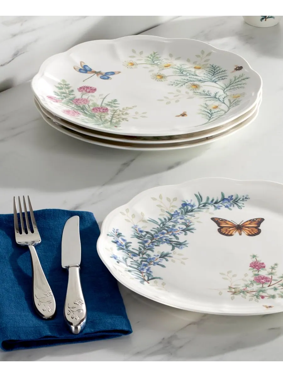 Набор посуды Butterfly Meadow Herbs, 12 предметов, на 4 персоны Lenox — изображение 4 из 7, мульти