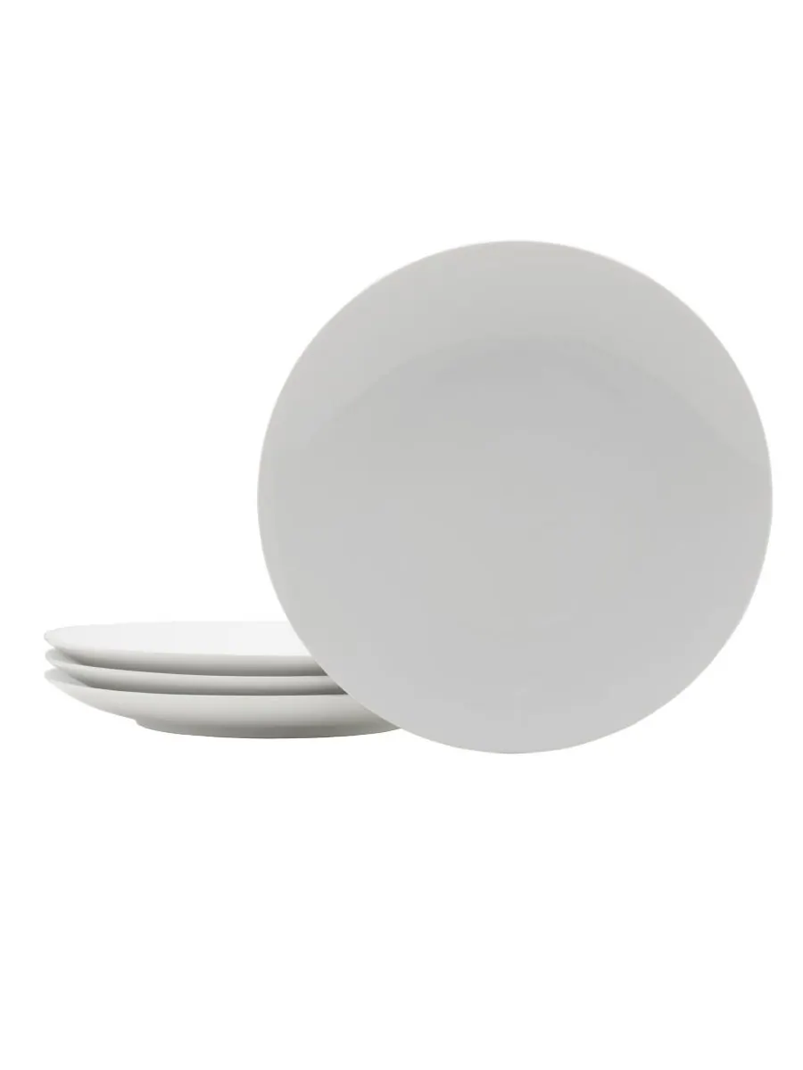 Набор из 4 обеденных тарелок Everyday Whiteware Coupe Fitz and Floyd — изображение 1 из 4, белый