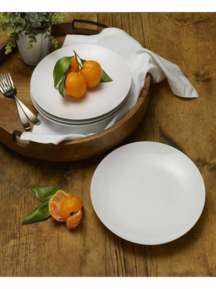 Набор из 4 обеденных тарелок Everyday Whiteware Coupe Fitz and Floyd — изображение 4 из 4, белый