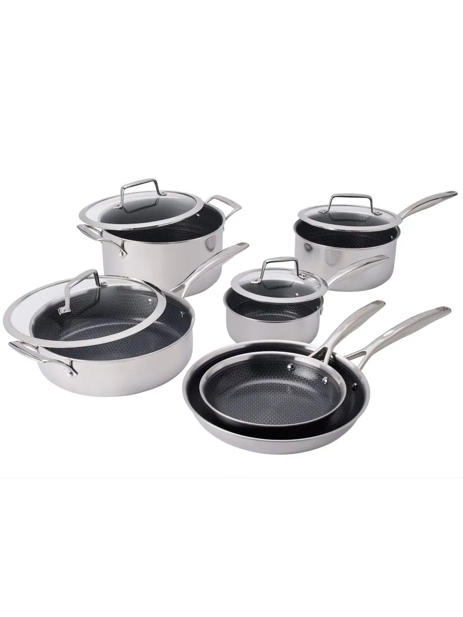 Набор посуды JA Henckels Paradigm Ceramic Stainless Steel из 10 предметов, обеспечивающий двойную — изображение 1 из 9