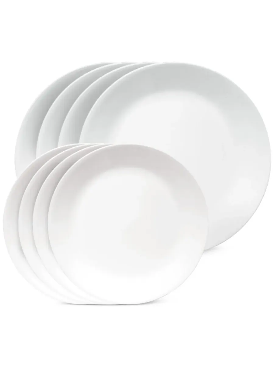 Набор из 8 тарелок Vitrelle Shimmering White Corelle — белый