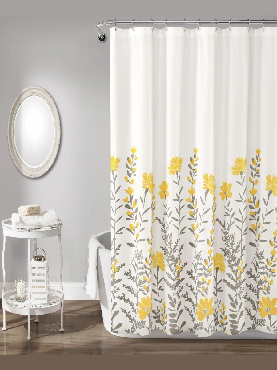 Занавеска для душа April, 72" x 72" Lush Décor — изображение 1 из 6, желтый