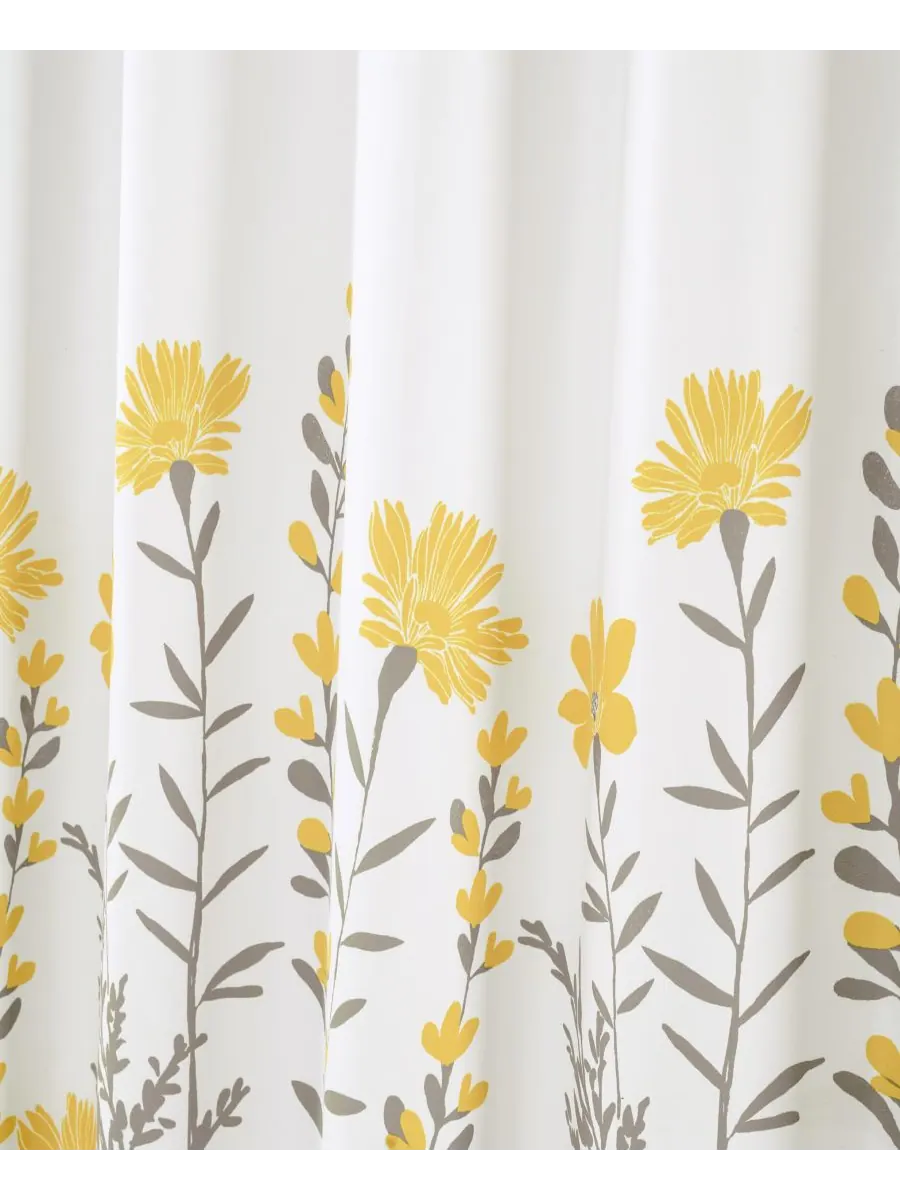 Занавеска для душа April, 72" x 72" Lush Décor — изображение 6 из 6, желтый