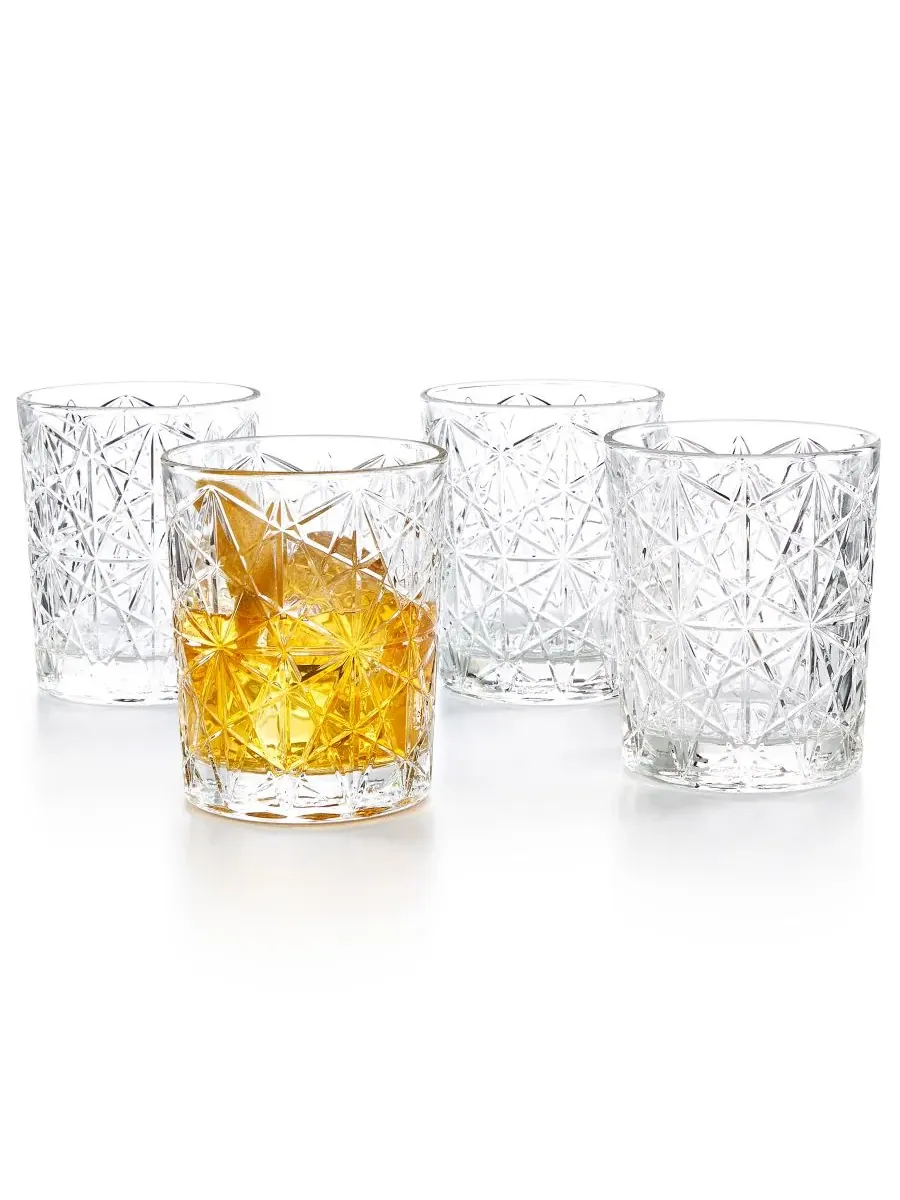 Набор из 4 бокалов для коктейля "Олд Фэшн" Lounge Double Old Fashioned Bormioli Rocco — изображение 1 из 2, прозрачный