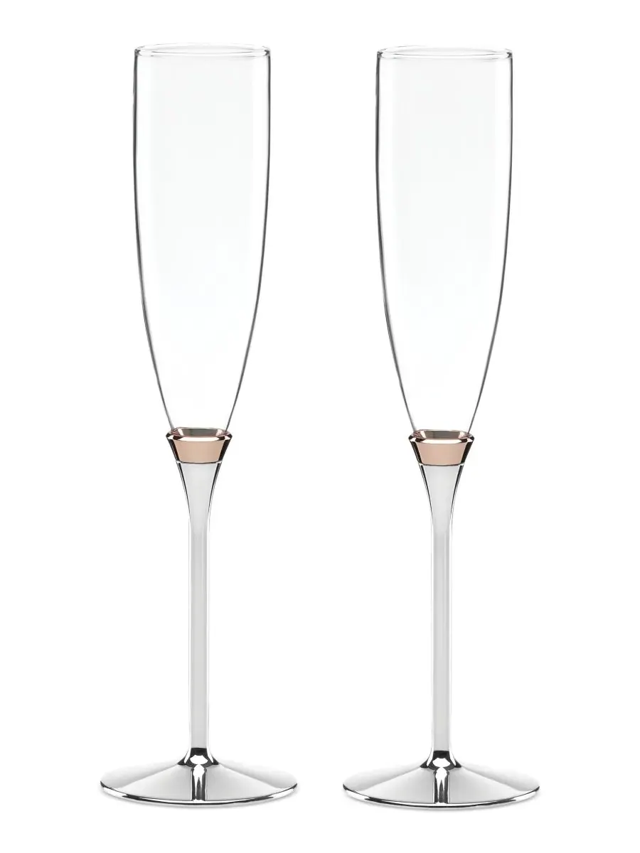 Пара бокалов для тостов Rosy Glow Kate Spade New York — изображение 1 из 2, нет цвета