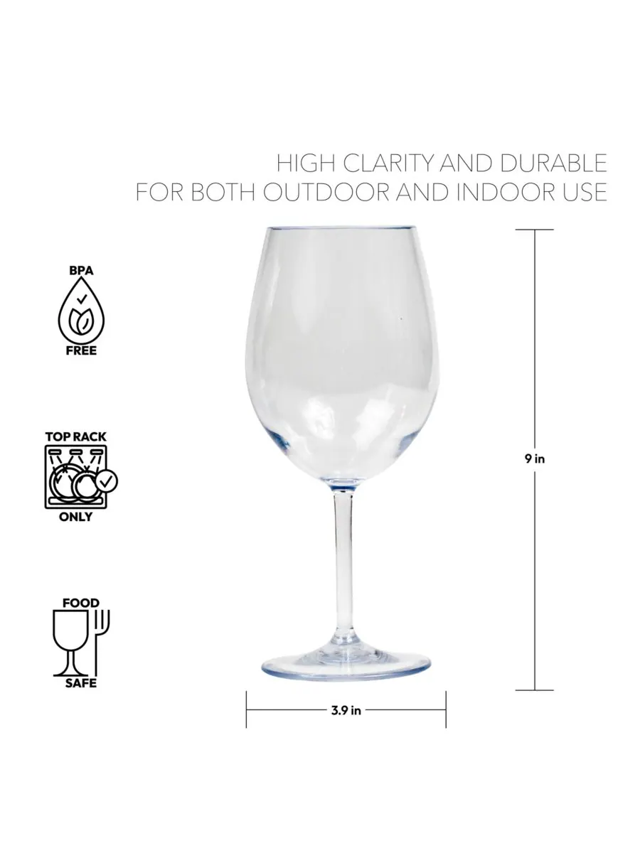 Набор бокалов Montana Goblet объемом 22 унции (555 мл), 4 штуки Abode Homewares — изображение 2 из 3, прозрачный