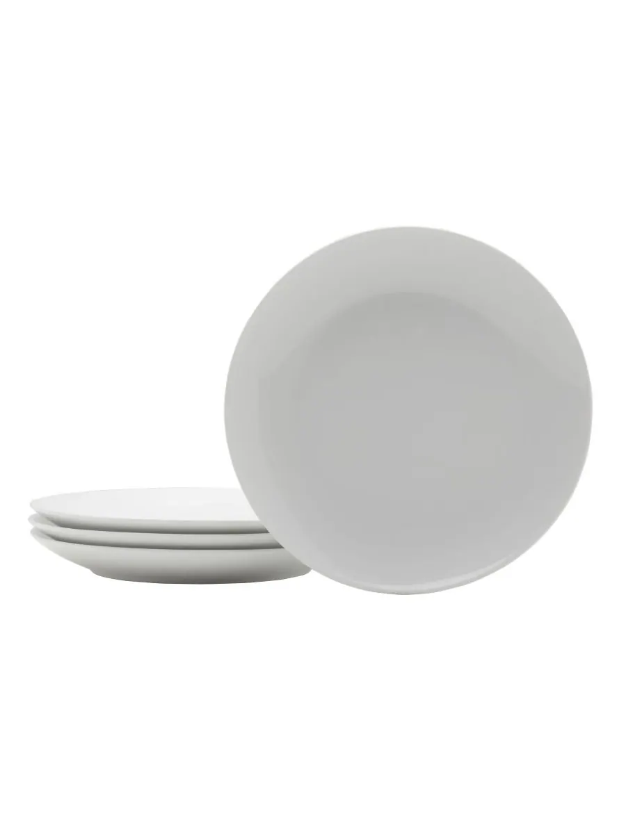 Набор из 4 тарелок для салата Everyday Whiteware Coupe Rim с декоративным ободком Fitz and Floyd