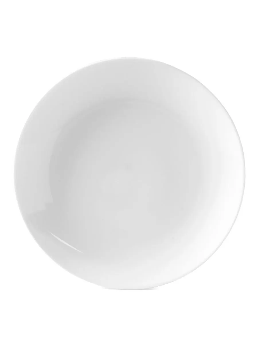 Набор из 4 тарелок для салата Everyday Whiteware Coupe Rim с декоративным ободком Fitz and Floyd — изображение 2 из 4, белый